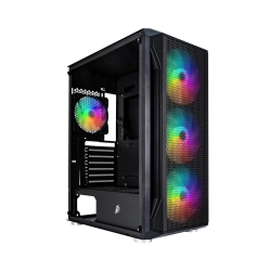 1STPLAYER Корпус FIREBASE X5 / ATX, tempered glass / 3x140mm & 1x120mm LED fans inc. / X5-3G6P-1G6