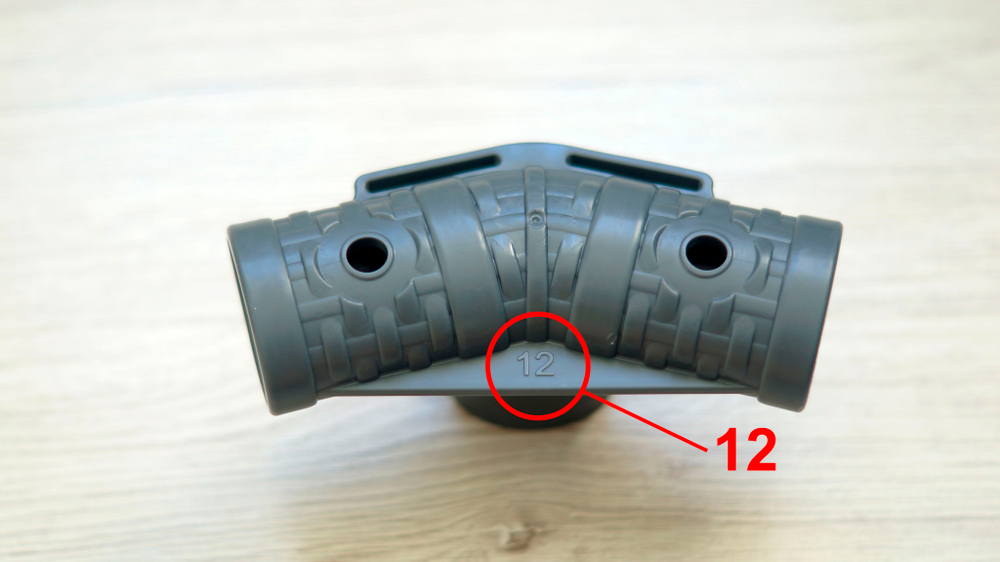 Горизонтальная балка 366 х 122(100) см. BESTWAY (Верхняя направляющая) P04402, запчасть для круглых каркасного бассейна Steel Pro Max Bestway артикул 56420 (под пластиковый тройник "12")