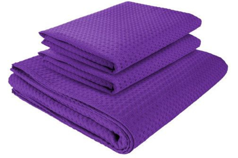 Комплект полотенец вафельных Home One 45х70 (2шт), 80х150 (1шт), баклажан