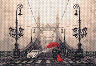 "Туманный вечер в Будапеште"-1648 канва с рисунком