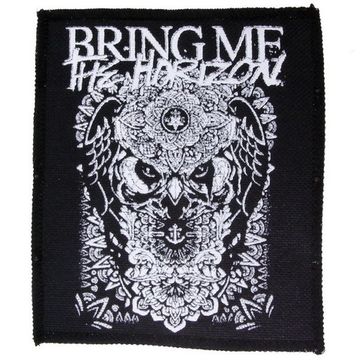 Нашивка Bring Me The Horizon сова ч/б (95X115)