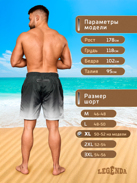 Шорты плавки Gradient LEGENDA укороченные черный
