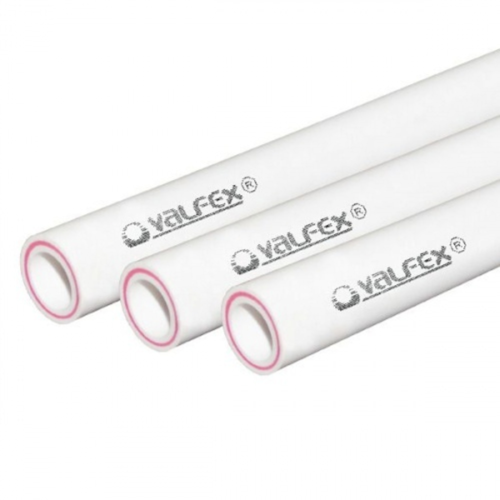 Труба полипропиленовая армир стекловолокном 20х3,4 VALFEX SDR 6 PN25 PPR/GF/PPR