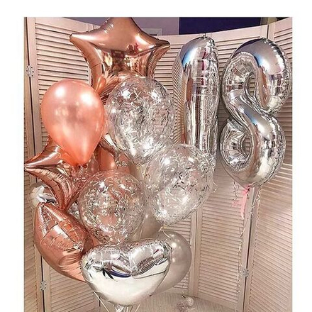 Сет из шаров с цифрами на День Рождение №1