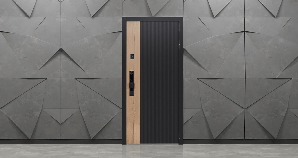 Стальная дверь «Конструктор» с зеркалом