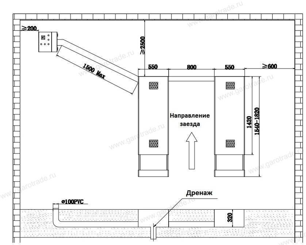 Ножничный подъемник короткий под пороги Заглубляемый в пол (380 В) KRW360SU blue Синий Kraftwell