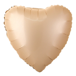 Шар фольгированный Сердце 45 см (Бежевый)