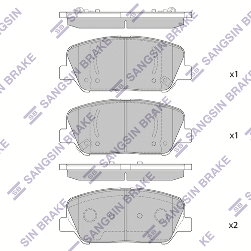 Колодки тормозные передние SP1403 Hyundai i30 II 12-, Veloster 12-, Kia Ceed II 12-, Pro Ceed II