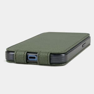 Чехол для iPhone 14 Pro Max из кожи козы, цвета хаки