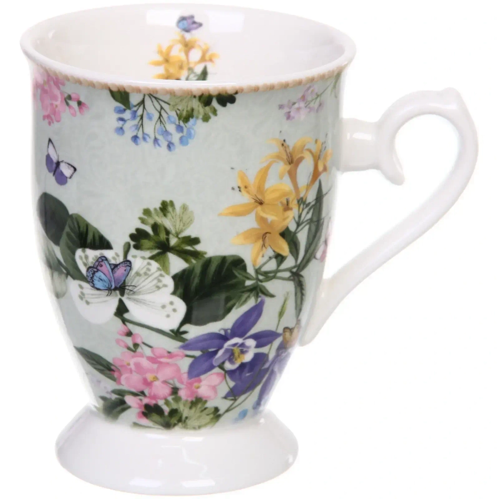 Кружка керамическая 300мл «Цветочная фантазия» в подарочной коробке