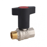 Шаровый кран с ПЛАСТИКОВОЙ ручкой  1/2  Г.х Ш.  (БАБ.)  ViEiR  (120/12шт)