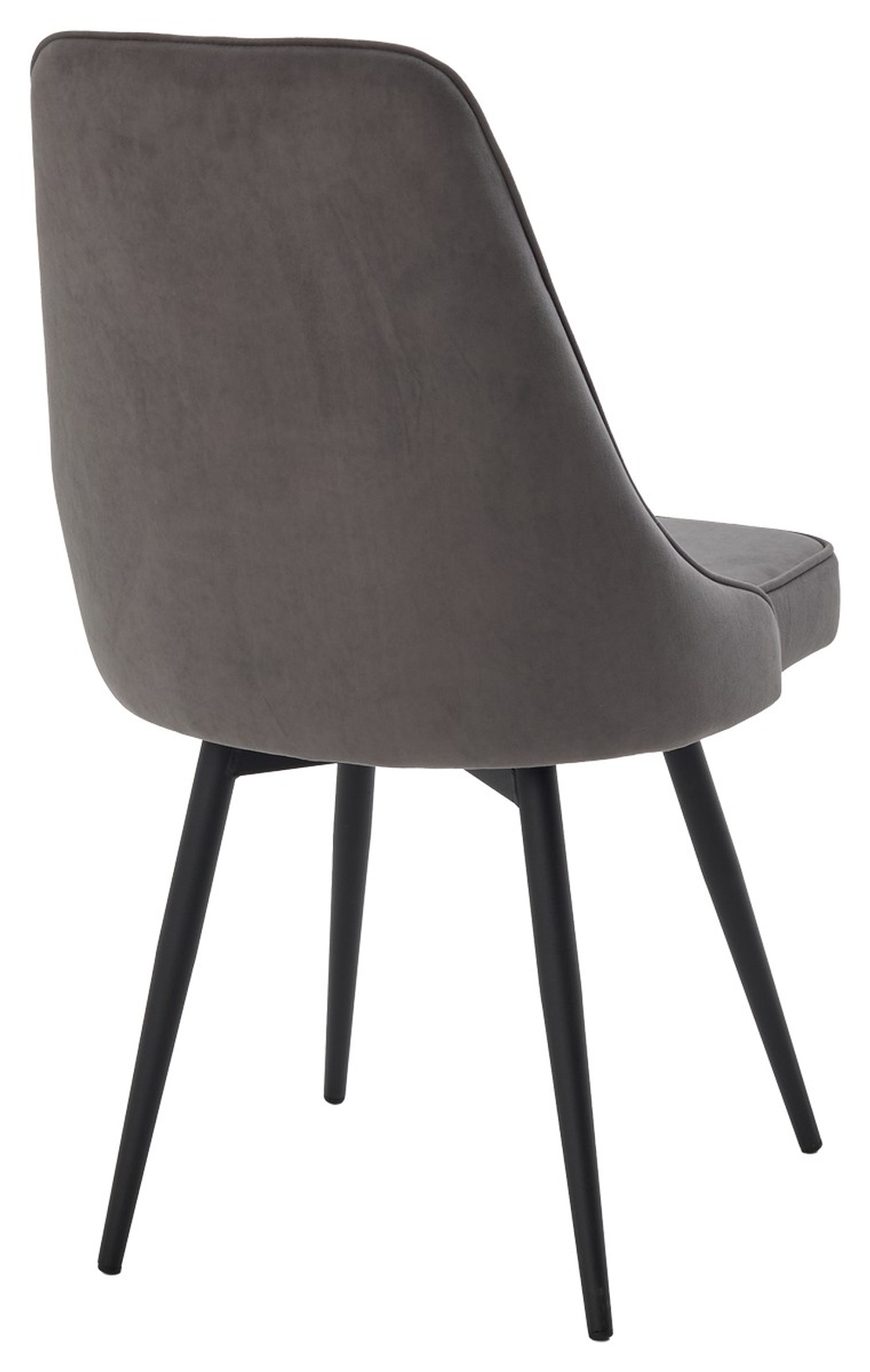 Стул БЕРТИ 360 град. поворот. B28 Темно-серый, велюр / черный каркас, М-City