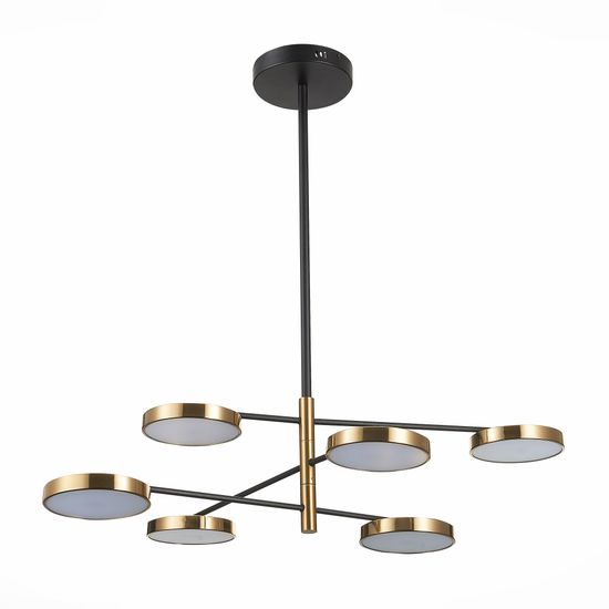 SL1605.413.06 Светильник потолочный  ST-Luce Черный/Латунь, Белый LED 6*7,5W 3000K FARONE