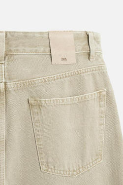 ZARA ДЖИНСЫ REGULAR FIT, БЕЖЕВЫЙ
