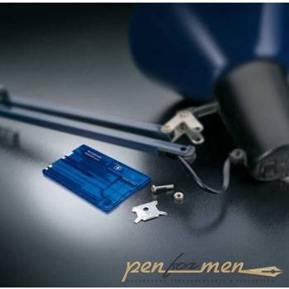 Швейцарская карта Victorinox SwissCard Quattro Sapphire 13 функций прозрачный синий (0.7222.T2)