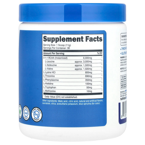 Nutricost, Performance, незаменимые аминокислоты, со вкусом голубой малины, 330 г (11,8 унции)