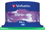 DVD+R диск Verbatim 4.7Gb 16x DLP Matt Silver CakeBox 50шт (43550)