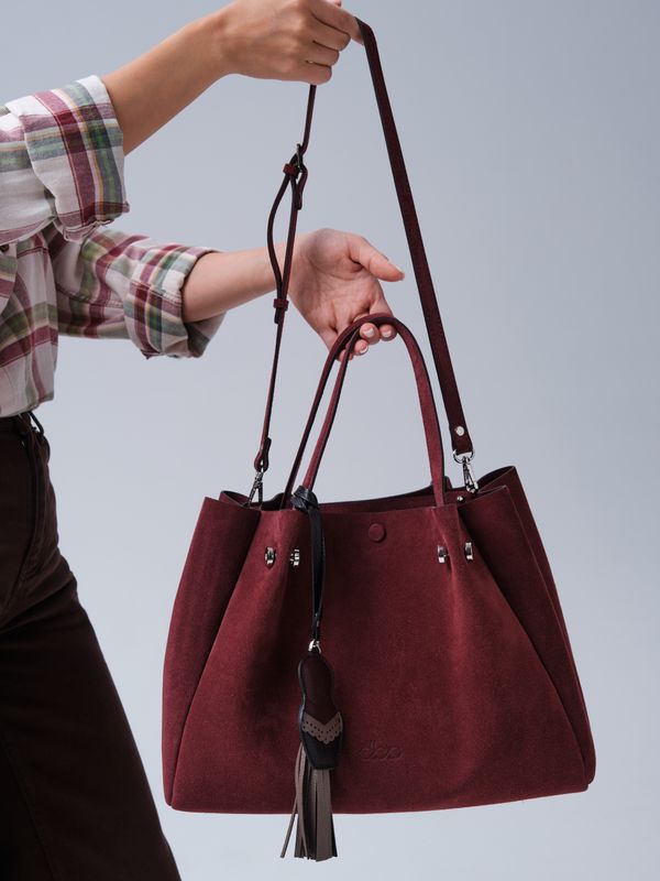 Замшевая сумка с матрешкой Vasilisa DBR 31210 махагон