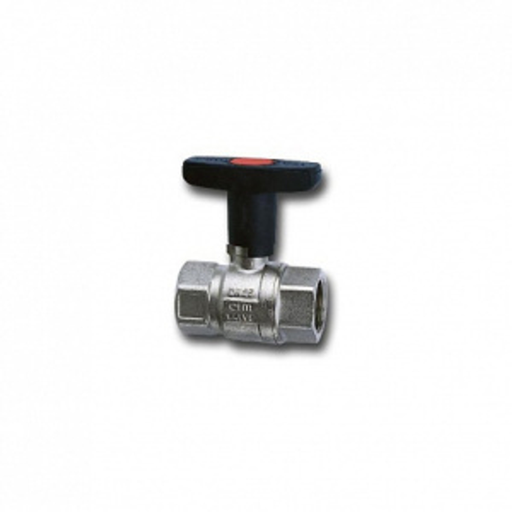 Кран шаровой A12 1.1/4" серии Т12 полнопроходной PN40 BB нейлоновая ручка