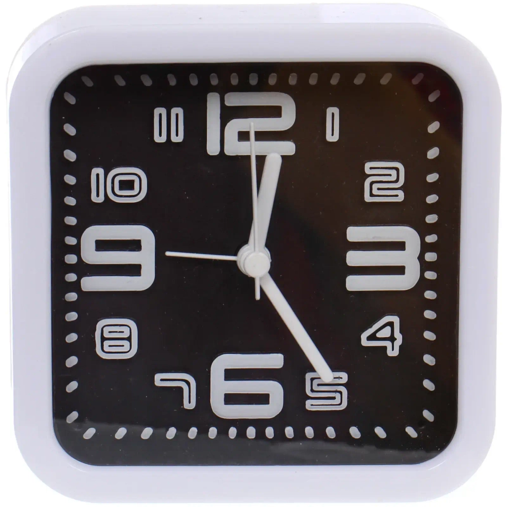 Будильник «Брук» 10*10*4,3см, микс цветов