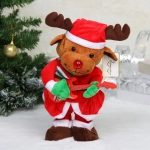 Музыкальная игрушка «Новогодний оленёнок с гитарой» 14,5*20*40 см