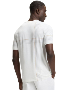 Мужская теннисная футболка BOSS Check Pro TOC Slim - bright white