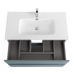 Тумба с раковиной подвесная BelBagno KRAFT-900-2C-SO-AO Голубой матовый, раковина белая BB900ETL