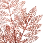 Ветка декоративная «Зимние листья» 85 см, Розовое золото