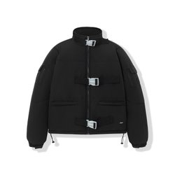 Зимняя короткая куртка черного цвета YMKASHIX