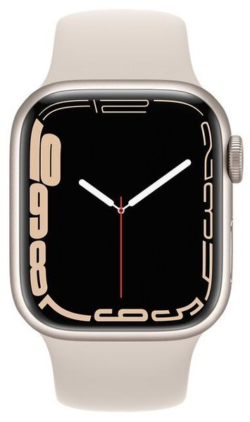Умные часы Apple Watch Series 7 41mm Aluminium with Sport Band, сияющая звезда (MKMY3)