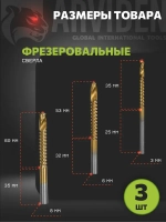Сверло ступенчатое по металлу набор 6 предметов