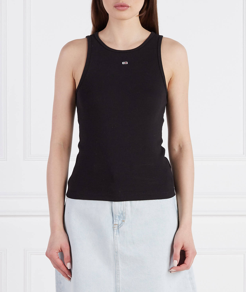 Топ TJW ESSENTIAL RIB TANK Tommy Jeans - черный(DW0DW14875)