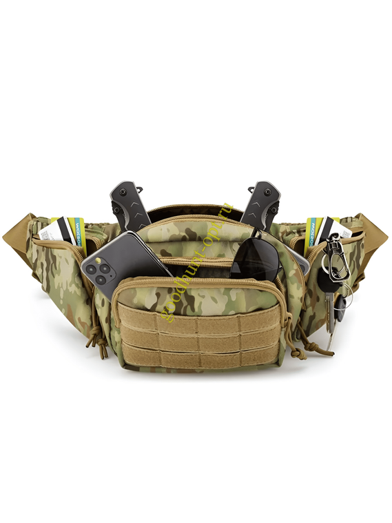 Тактическая военная сумка поясная через плечо Мультикам