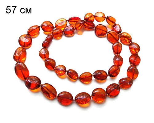 Ожерелье из янтарной гальки