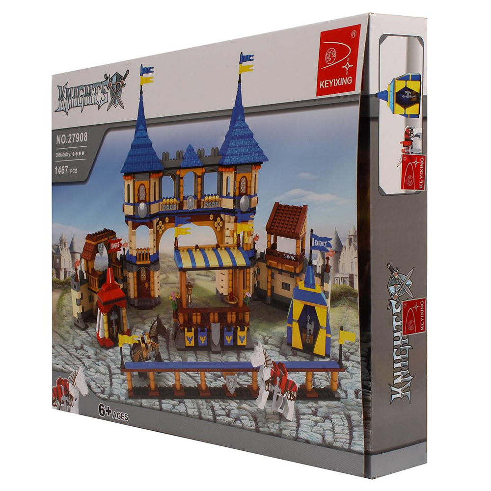 Конструктор блочный Аусини Рыцарский турнир 1467дет., коробка 27908