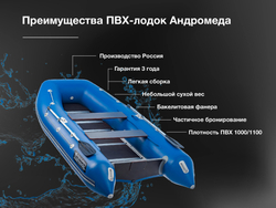 Лодка ПВХ АНДРОМЕДА 335 киль (2024)