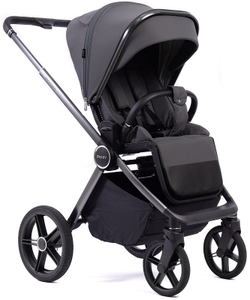 Детская коляска Peppy Monaco 3 в 1 с автокреслом Verona Black Antrazit (графитовый), рама серая