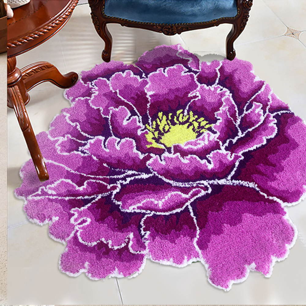 Коврик для ванной 73х73 Carnation Home Fashions Peony Flower Violet FLW73VI