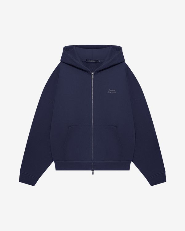 Худи Zip Logo de base 01 Navy - фото 1