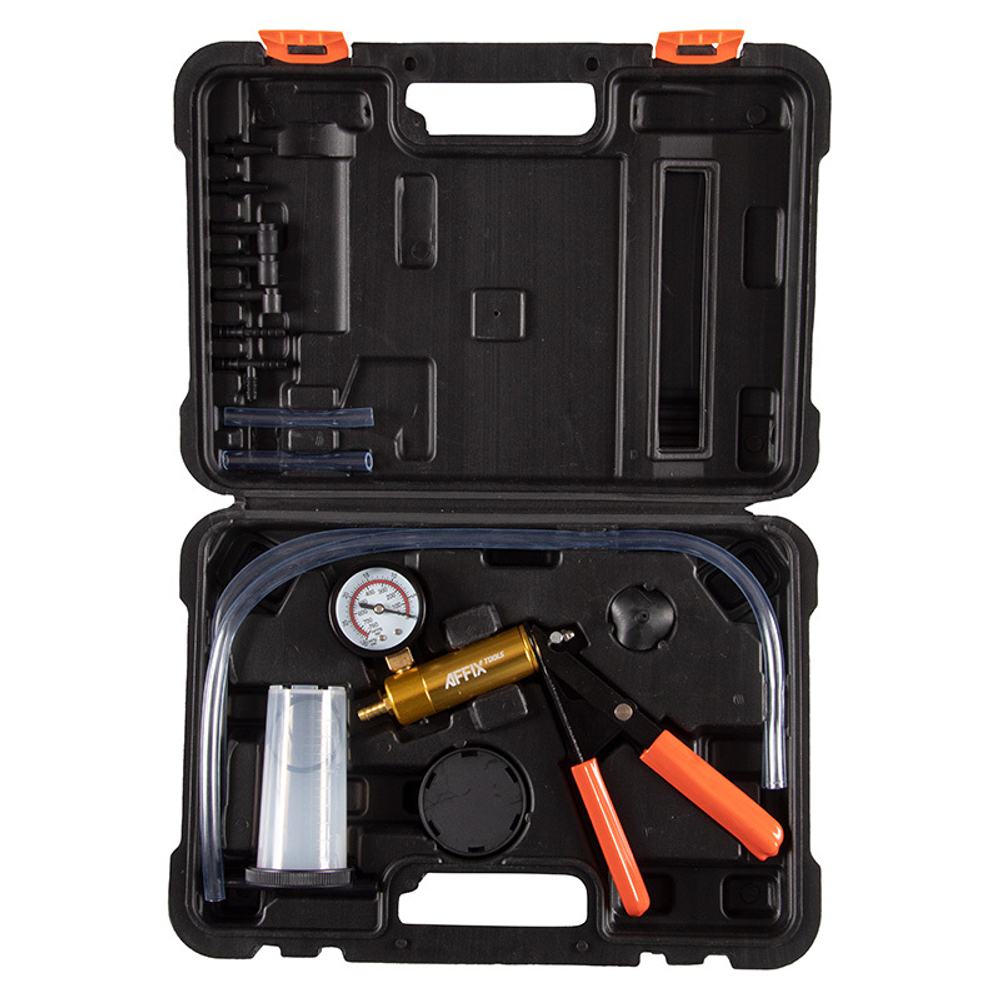 AFFIX (AF12030015C) Вакуумметр, от -1 до 0 бар, комплект адаптеров, кейс, 15 предметов