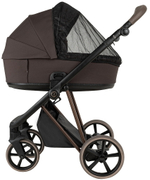 Детская коляска Roan Sol Vintage Luxury 2.0 3 в 1 с автокреслом Tutis Elo Lux EduSky Black VIN 04/TC Turkish Coffe/Bronze/руч.Cappuccino