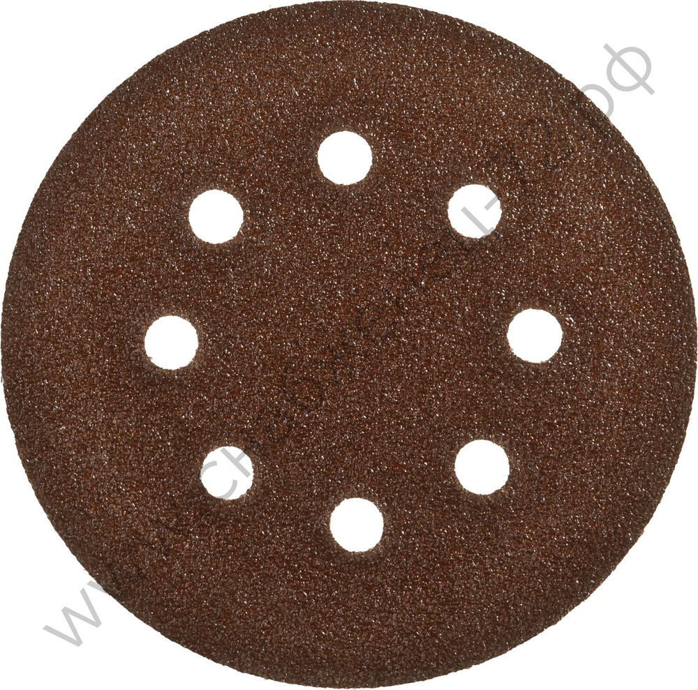 Круг шлифовальный ЗУБР ″СТАНДАРТ″ из абразивной бумаги на велкро основе, 8 отв., Р60, 125мм, 5шт