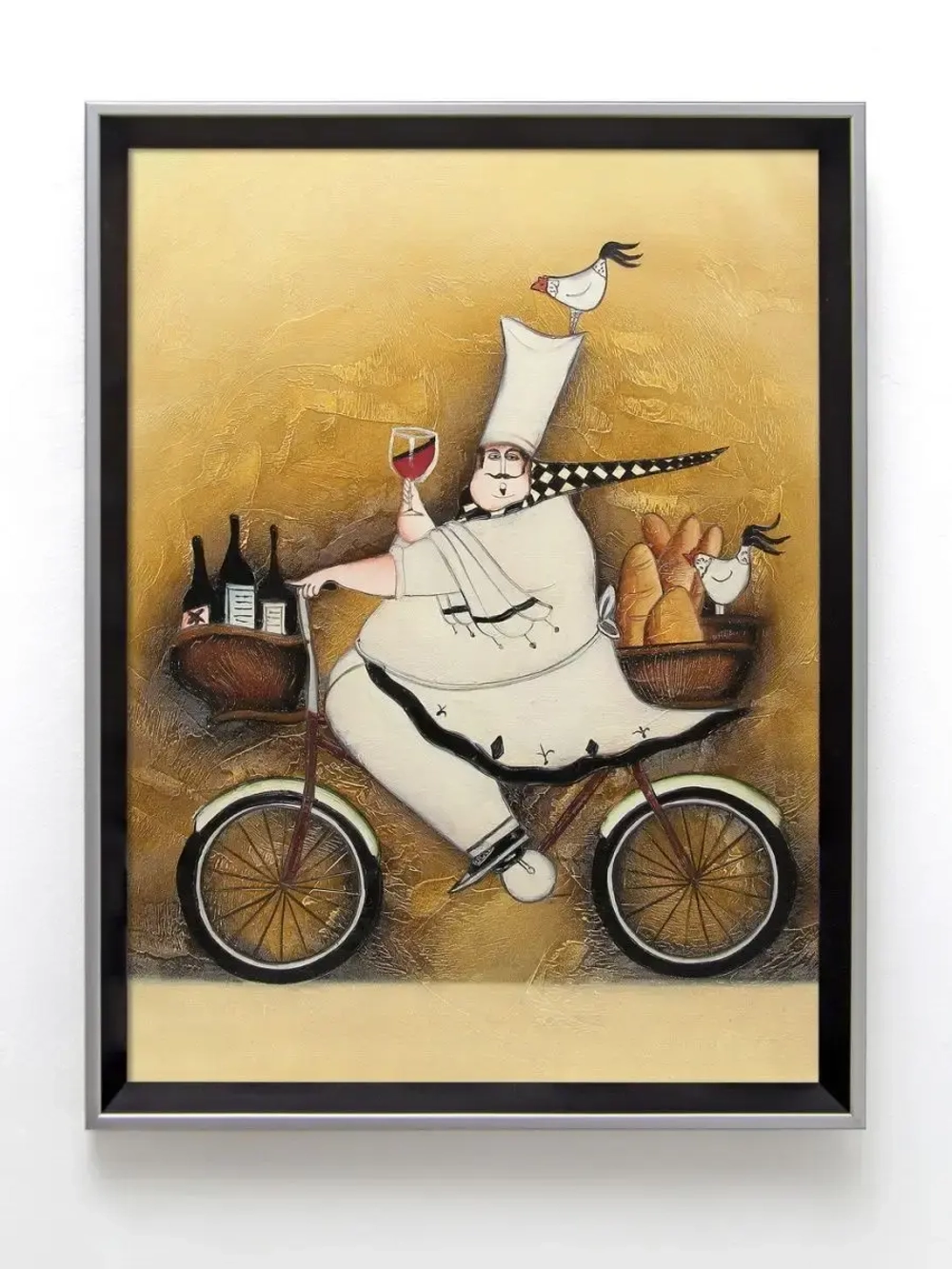 Картина на натуральном холсте "Веселый повар" 35*45 см