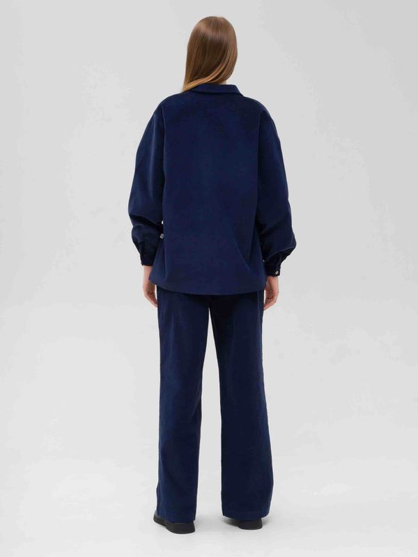 Рубашка Микровельвет Женская Синяя - фото 2