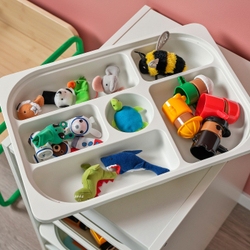 IKEA TROFAST  (ИКЕА ТРОФАСТ)  -  Поднос с отделениями, белый, 42x30x5 см