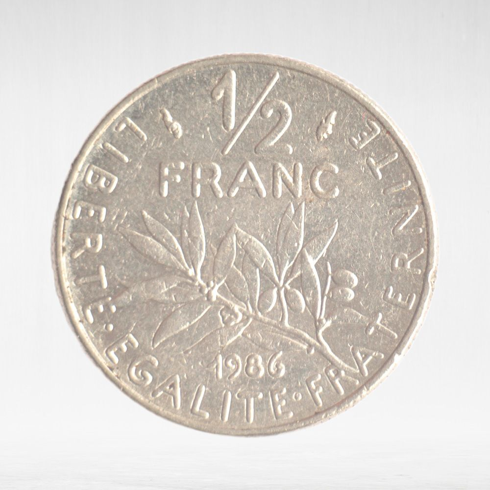 France, ½ Franc 1986 - Signature "O. Roty", VF