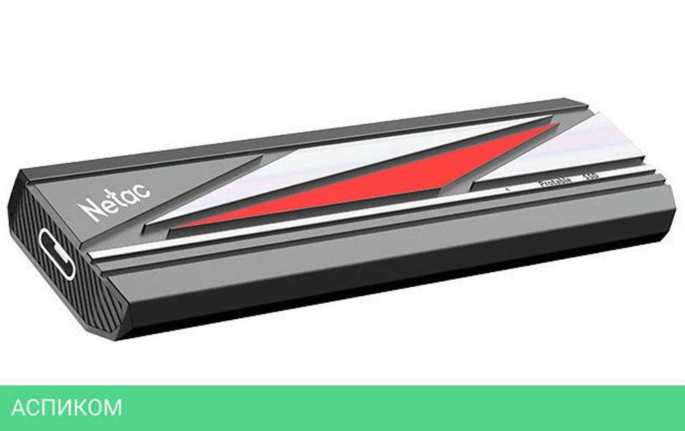 Внешний накопитель Netac USB-C 256GB черный (NT01ZX20L-256G-32BK)