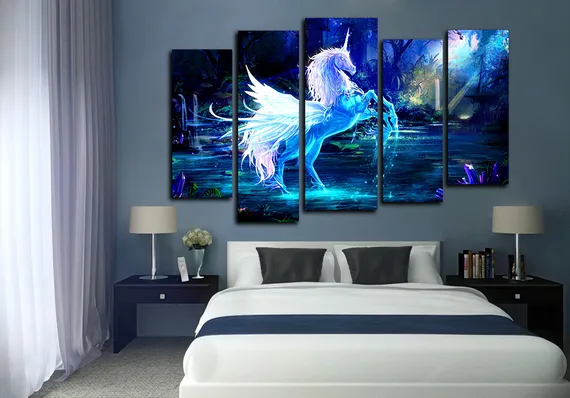 Модульная картина "Магический единорог"