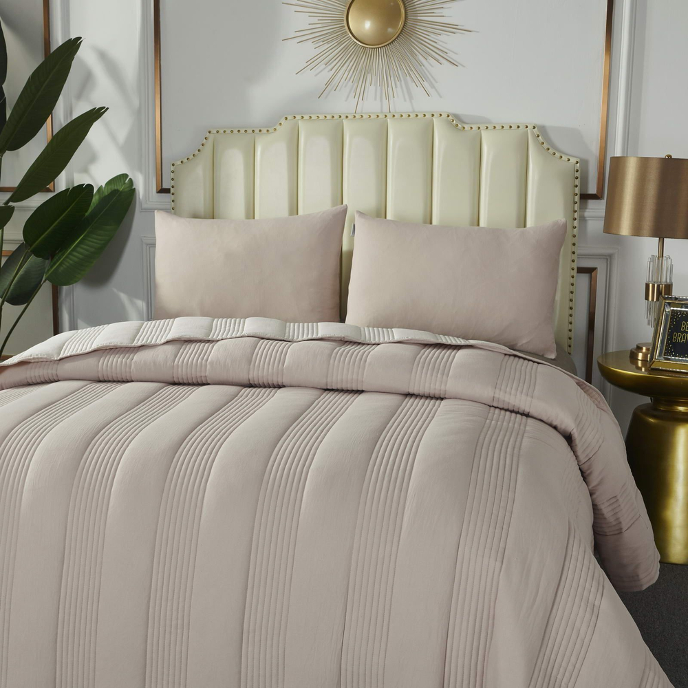 Покрывало 160х220 и наволочка 50х70 Sofi De MarkO Саломея бежевое