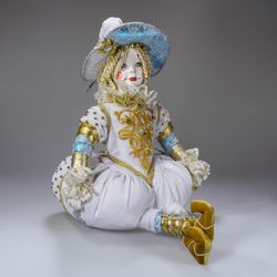 Интерьерная кукла Большой сидящий клоун